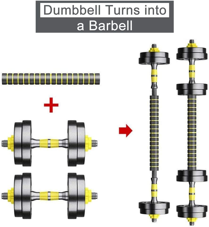 "Ultimate Adjustable Dumbbells Set: Transform Your Home Gym with 110 Lbs of Free Weights, 2-In-1 Dumbbell Barbell Lifting Set for the Perfect Workout!"